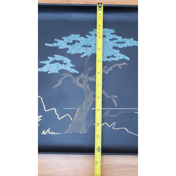 MCM Signed Samuel Finley Brown Morse Couroc Cypress Pebble Beach Serving Tray - Picture 11 of 12